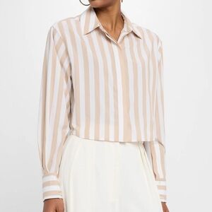 Simkhai renata cropped button down
